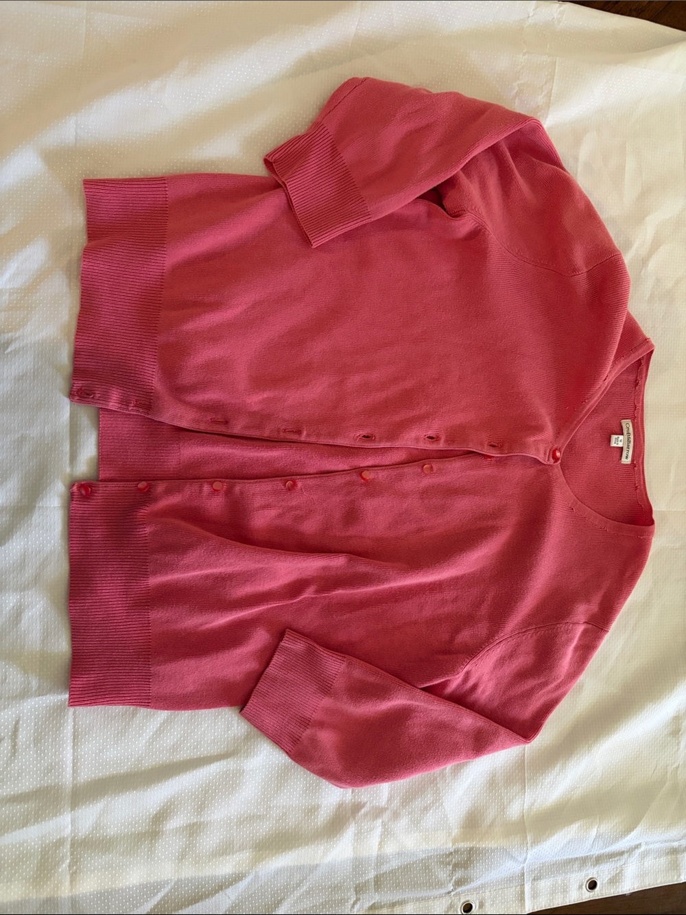 croft & barrow Rose Pink Button-Front Cardigan